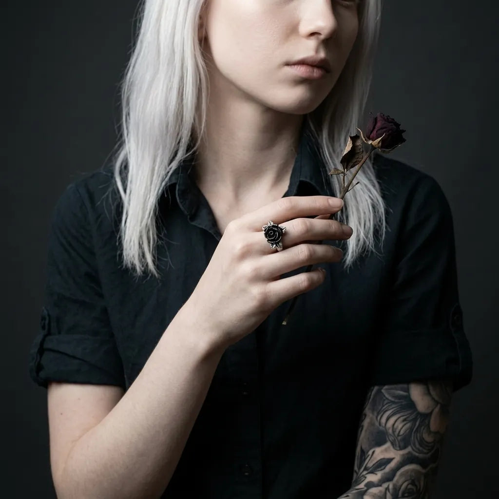 Dark Eternal Rose Ring