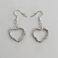 Barbed Wire Heart Earrings